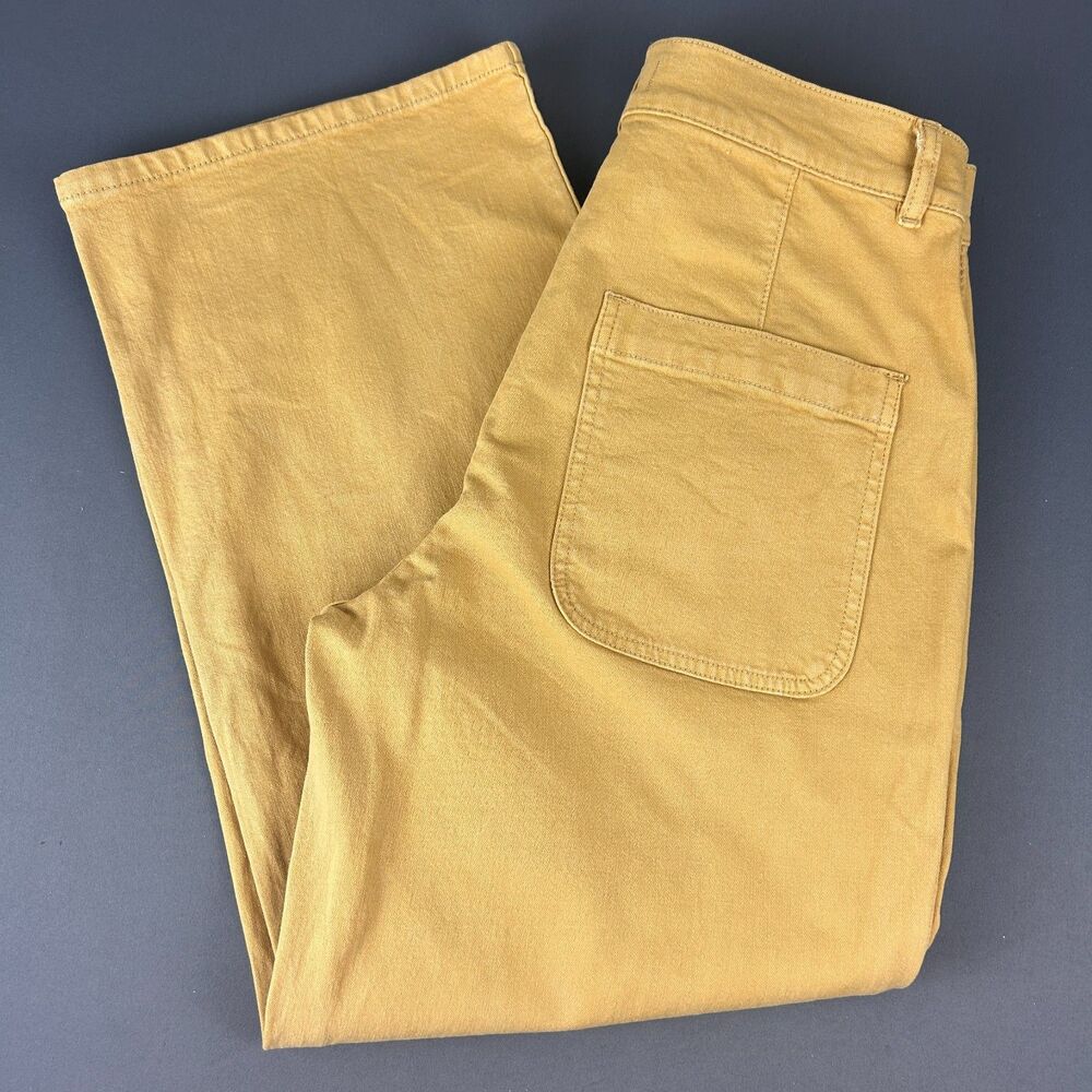 Madewell Emmett 2.0 Wide Leg Crop Pants Jeans Earthen Gold Sz 28P - Picture 2 of 7